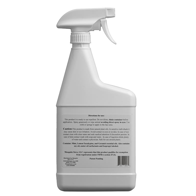 All Natural Fly Spray - 32 oz - Mosquito Steve